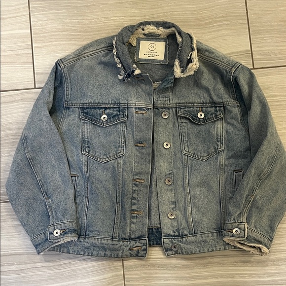 Cotton On Jackets & Blazers - Cotton On Distressed Denim Jacket size 8